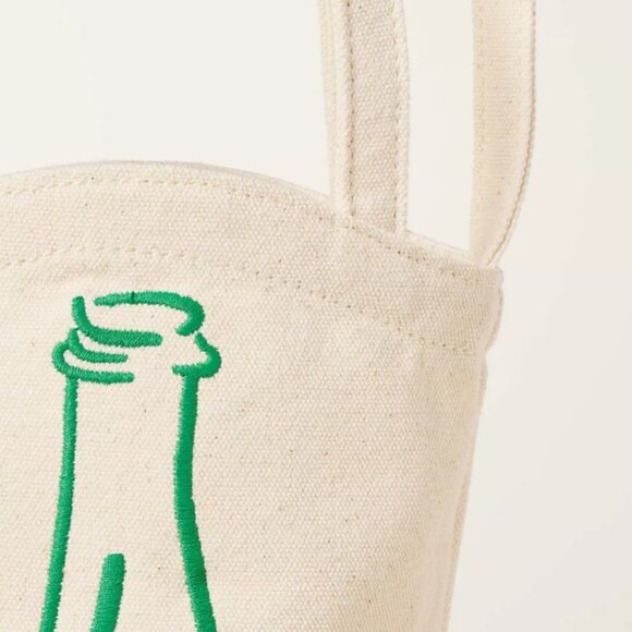 NWT Wine Embroidered Canvas Tote Bag - kate spade new york x Target Natural - Picture 4 of 4